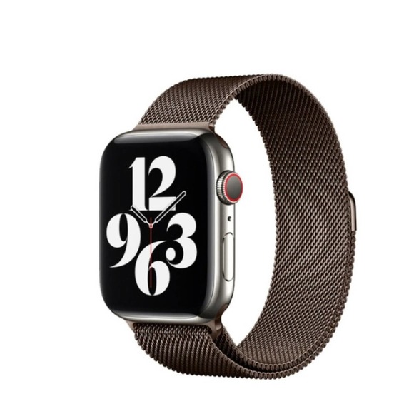 NEW BAND BROWN COFFEE Milanese Stainless For Apple Watch - Picture 1 of 5